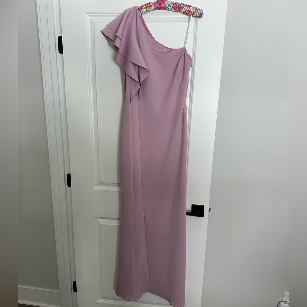 Light Pink One Shoulder Formal dress